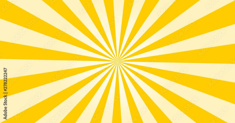 Sunray Background in Yellow and White Rays Looping Sunray Background in Yellow and White Rays Looping