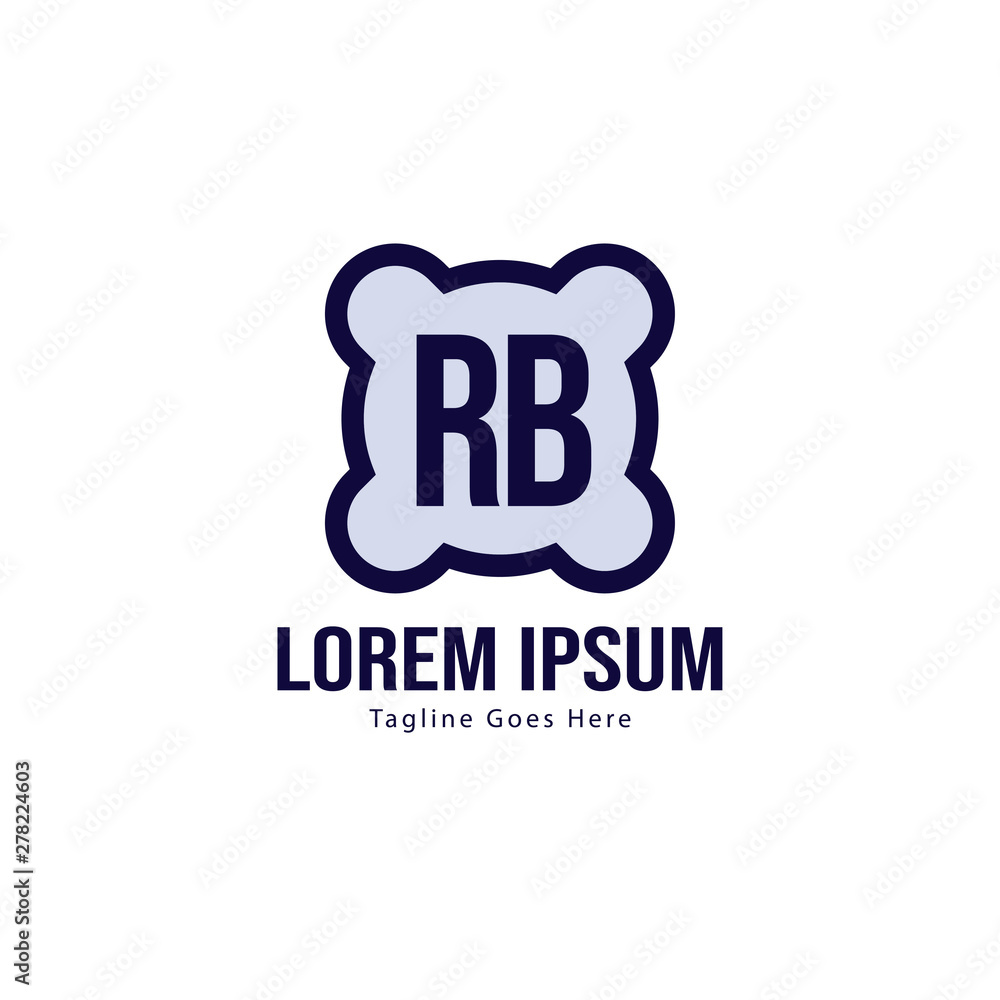 Initial RB logo template with modern frame. Minimalist RB letter logo vector illustration Initial RB logo template with modern frame. Minimalist RB letter logo vector illustration