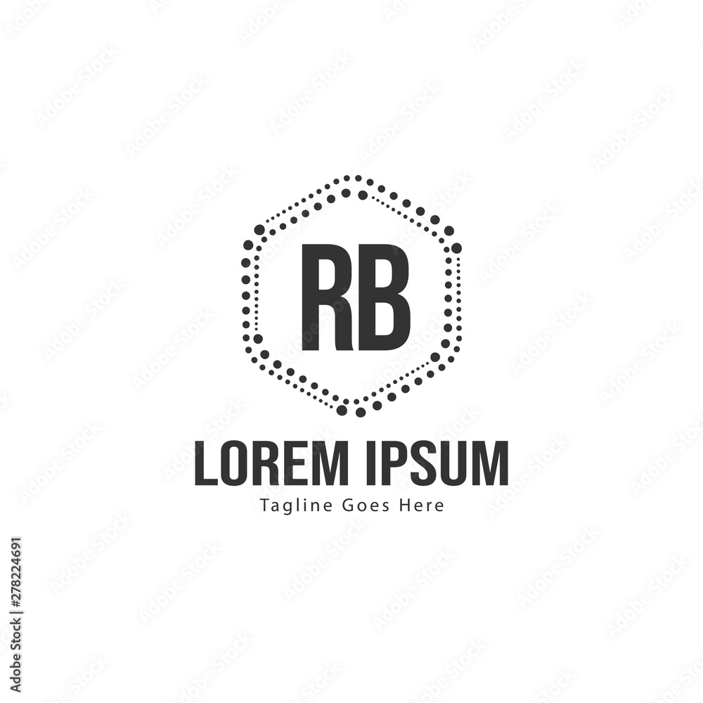 Initial RB logo template with modern frame. Minimalist RB letter logo vector illustration Initial RB logo template with modern frame. Minimalist RB letter logo vector illustration