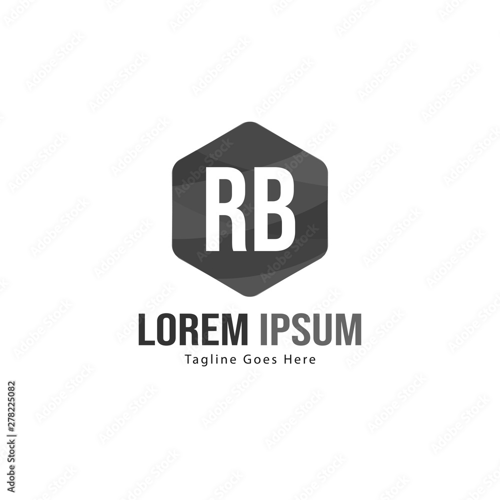 Initial RB logo template with modern frame. Minimalist RB letter logo vector illustration Initial RB logo template with modern frame. Minimalist RB letter logo vector illustration