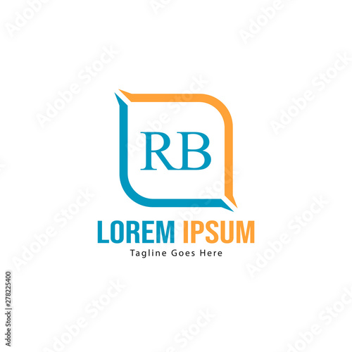Free Download Initial RB logo template with modern frame. Minimalist RB letter logo vector illustration - GFXLoad
