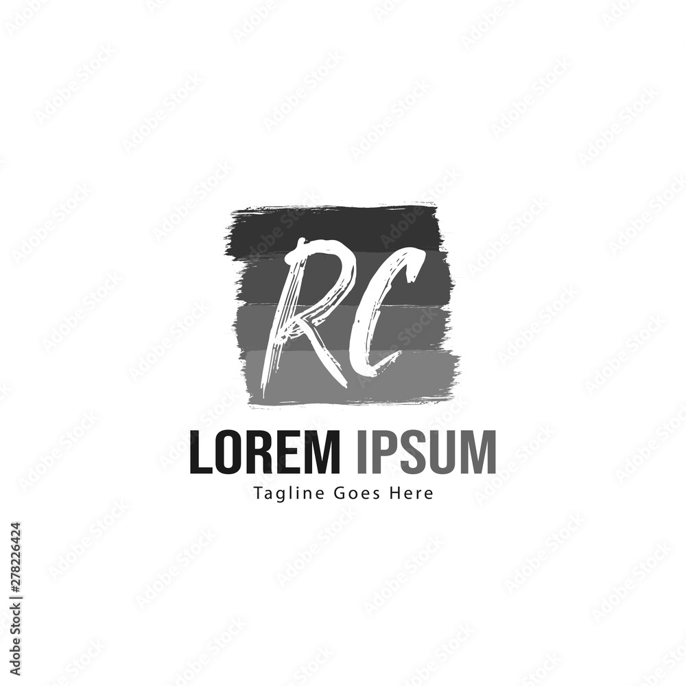 Initial RC logo template with modern frame. Minimalist RC letter logo vector illustration Initial RC logo template with modern frame. Minimalist RC letter logo vector illustration
