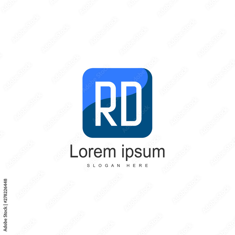 Initial RD logo template with modern frame. Minimalist RD letter logo vector illustration Initial RD logo template with modern frame. Minimalist RD letter logo vector illustration