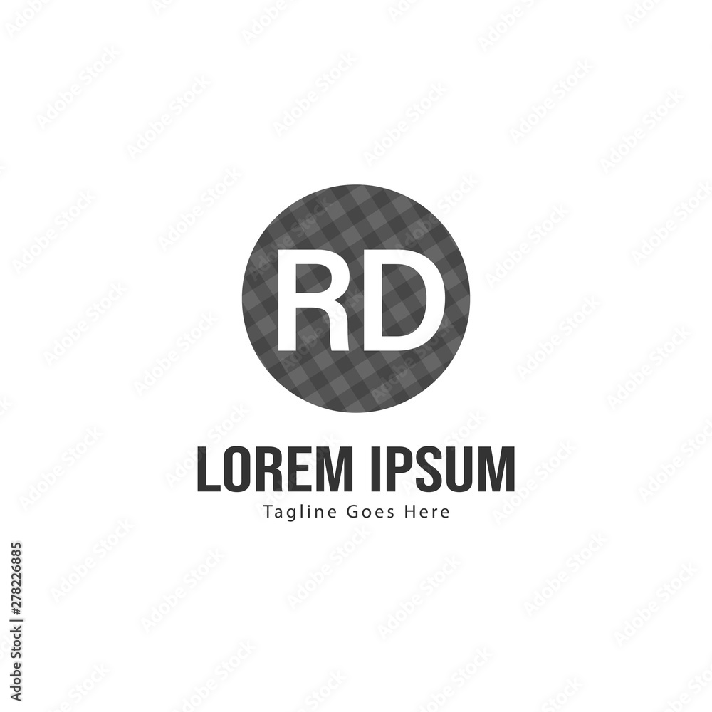 Initial RD logo template with modern frame. Minimalist RD letter logo vector illustration Initial RD logo template with modern frame. Minimalist RD letter logo vector illustration