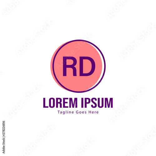 Free Download Initial RD logo template with modern frame. Minimalist RD letter logo vector illustration - GFXLoad