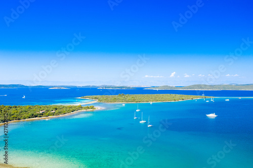 Beautiful archipelago on the island of Dugi Otok in Croatia, aerial seascape © ilijaa
