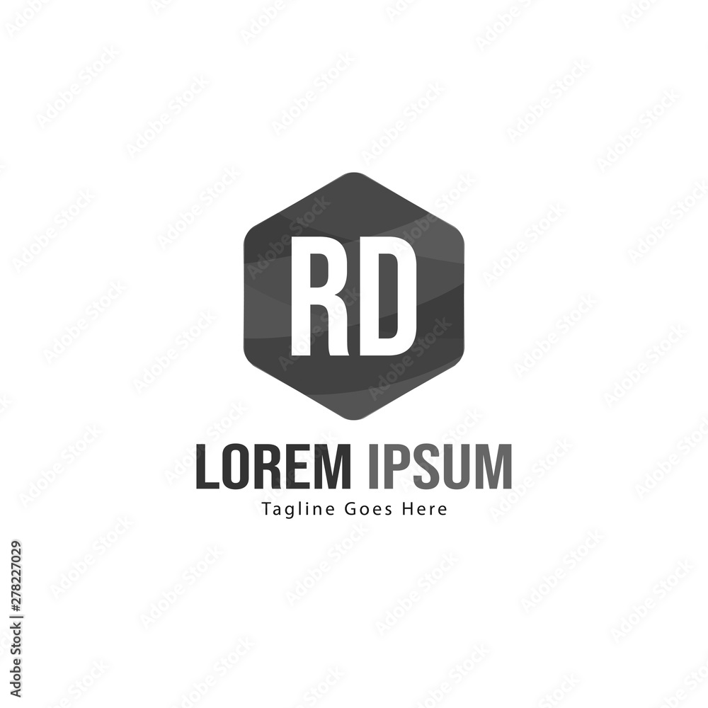 Initial RD logo template with modern frame. Minimalist RD letter logo vector illustration Initial RD logo template with modern frame. Minimalist RD letter logo vector illustration