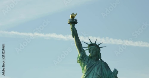The Impressive Statue Of Liberty In Beautiful New York City In Iconic Manhattan on Hudson River