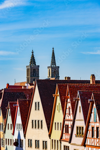 Dächer in Rothenburg ob der Tauber Deutschland