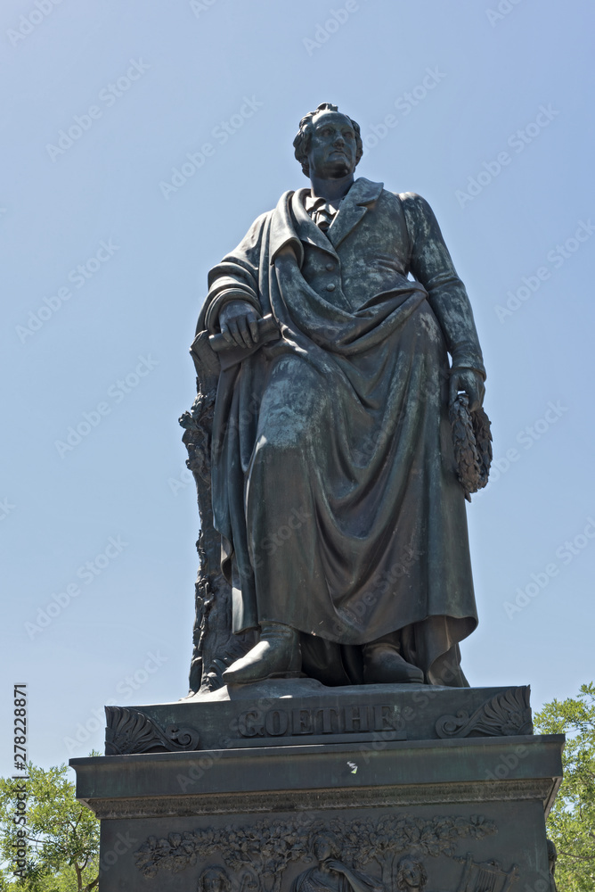 Bronze statue of Johann Wolfgang von Goethe in Frankfurt, Germany