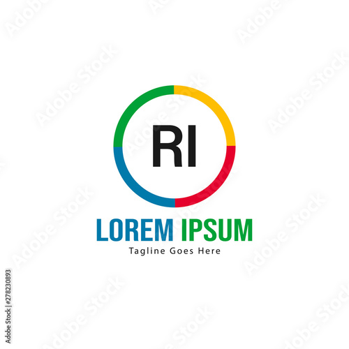Initial RI logo template with modern frame. Minimalist RI letter logo vector illustration Free Download Initial RI logo template with modern frame. Minimalist RI letter logo vector illustration - GFXLoad