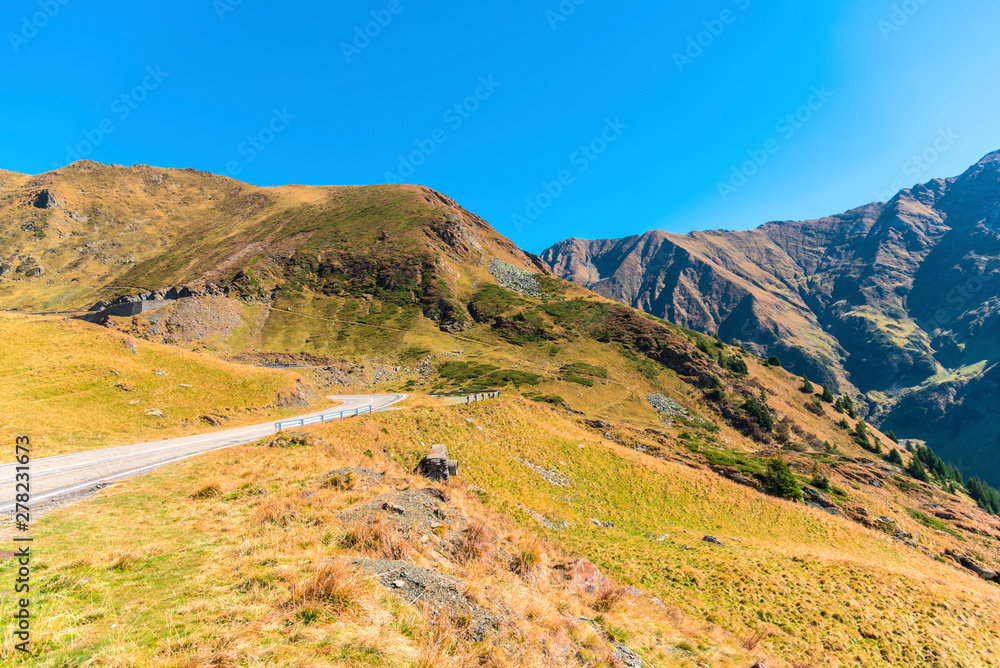 View with amazing road in Carpathian Mountains, Transfagarasan , Romania