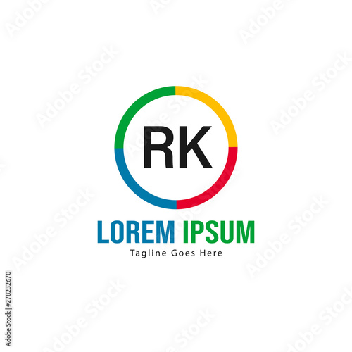 Free Download Initial RK logo template with modern frame. Minimalist RK letter logo vector illustration - GFXLoad