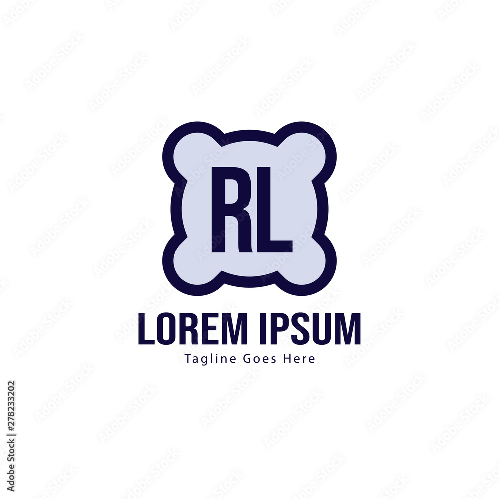 Initial RL logo template with modern frame. Minimalist RL letter logo vector illustration Initial RL logo template with modern frame. Minimalist RL letter logo vector illustration