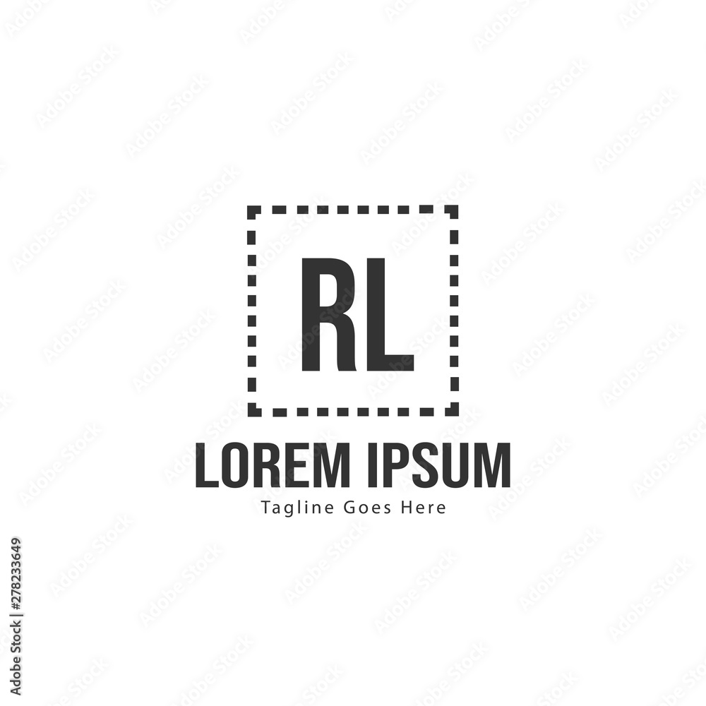 Initial RL logo template with modern frame. Minimalist RL letter logo vector illustration Initial RL logo template with modern frame. Minimalist RL letter logo vector illustration