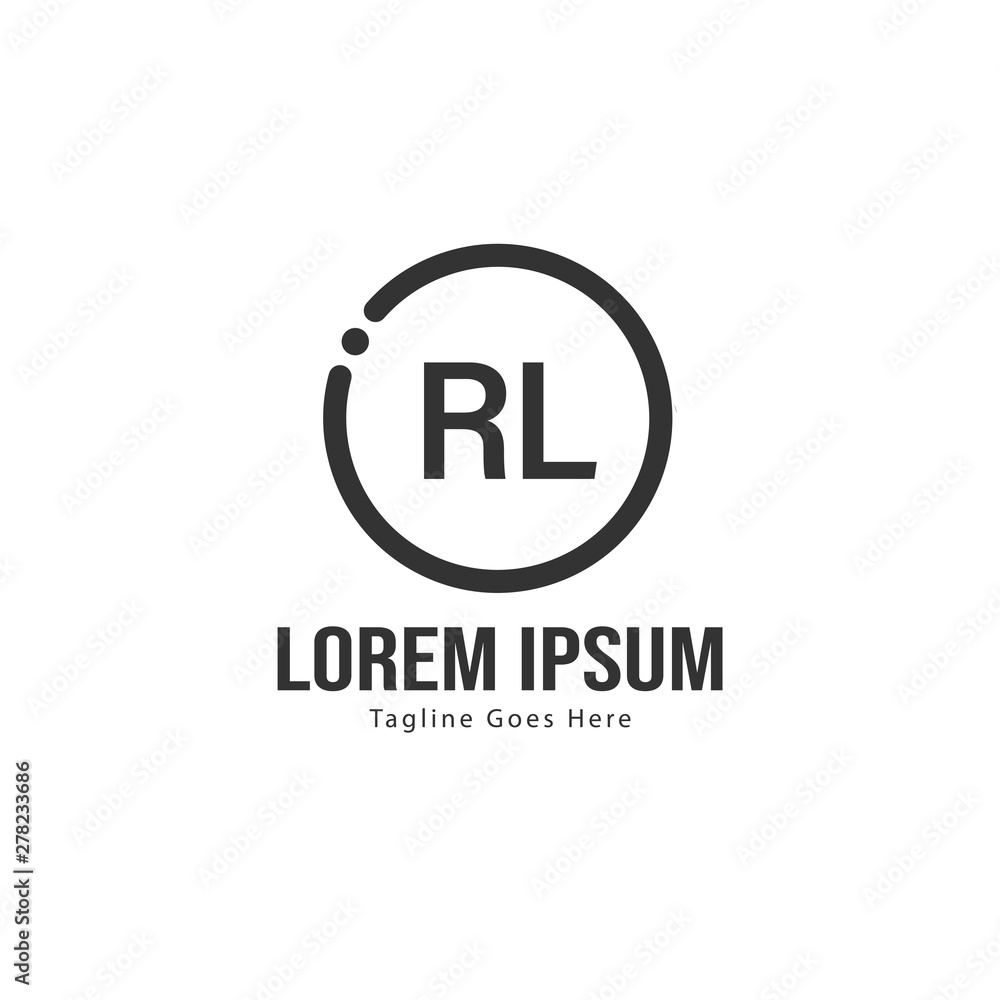 Initial RL logo template with modern frame. Minimalist RL letter logo vector illustration Initial RL logo template with modern frame. Minimalist RL letter logo vector illustration