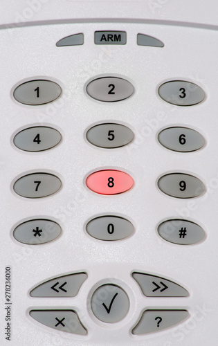 The security system panel