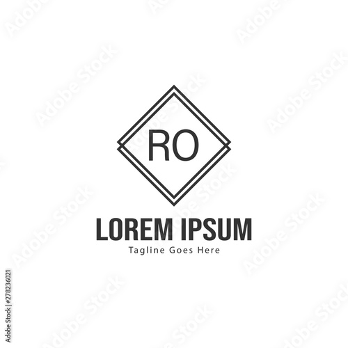 Free Download Initial RO logo template with modern frame. Minimalist RO letter logo vector illustration - GFXLoad