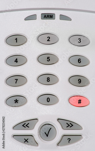 The security system panel