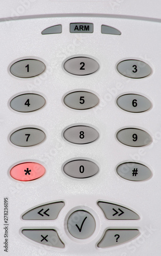 The security system panel
