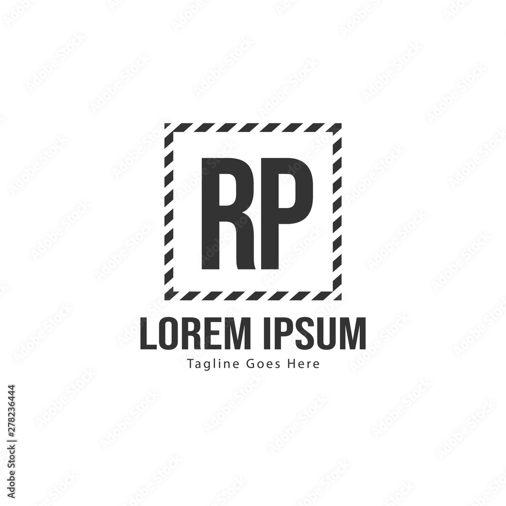 Initial RP logo template with modern frame. Minimalist RP letter logo vector illustration Initial RP logo template with modern frame. Minimalist RP letter logo vector illustration