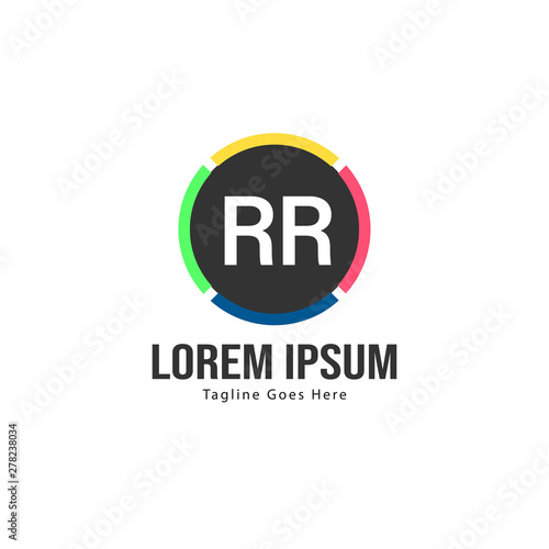 Free Download Initial RR logo template with modern frame. Minimalist RR letter logo vector illustration - GFXLoad