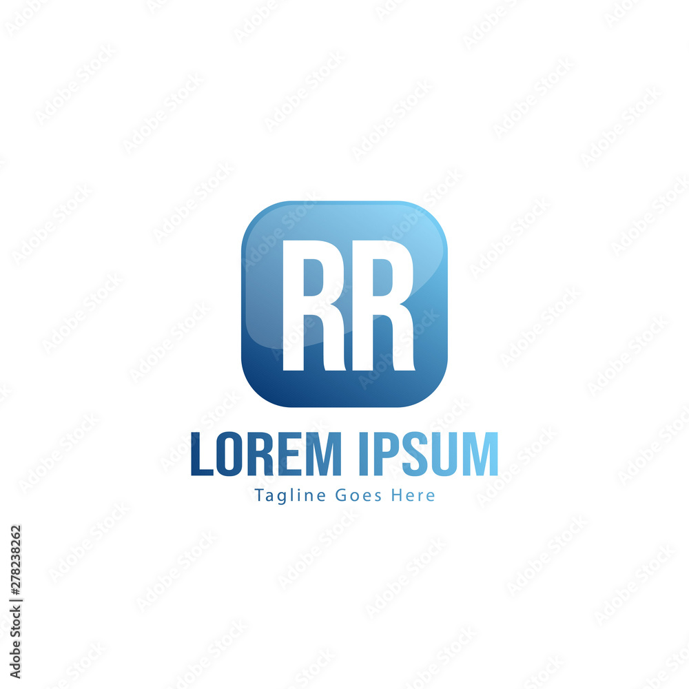Initial RR logo template with modern frame. Minimalist RR letter logo vector illustration Initial RR logo template with modern frame. Minimalist RR letter logo vector illustration