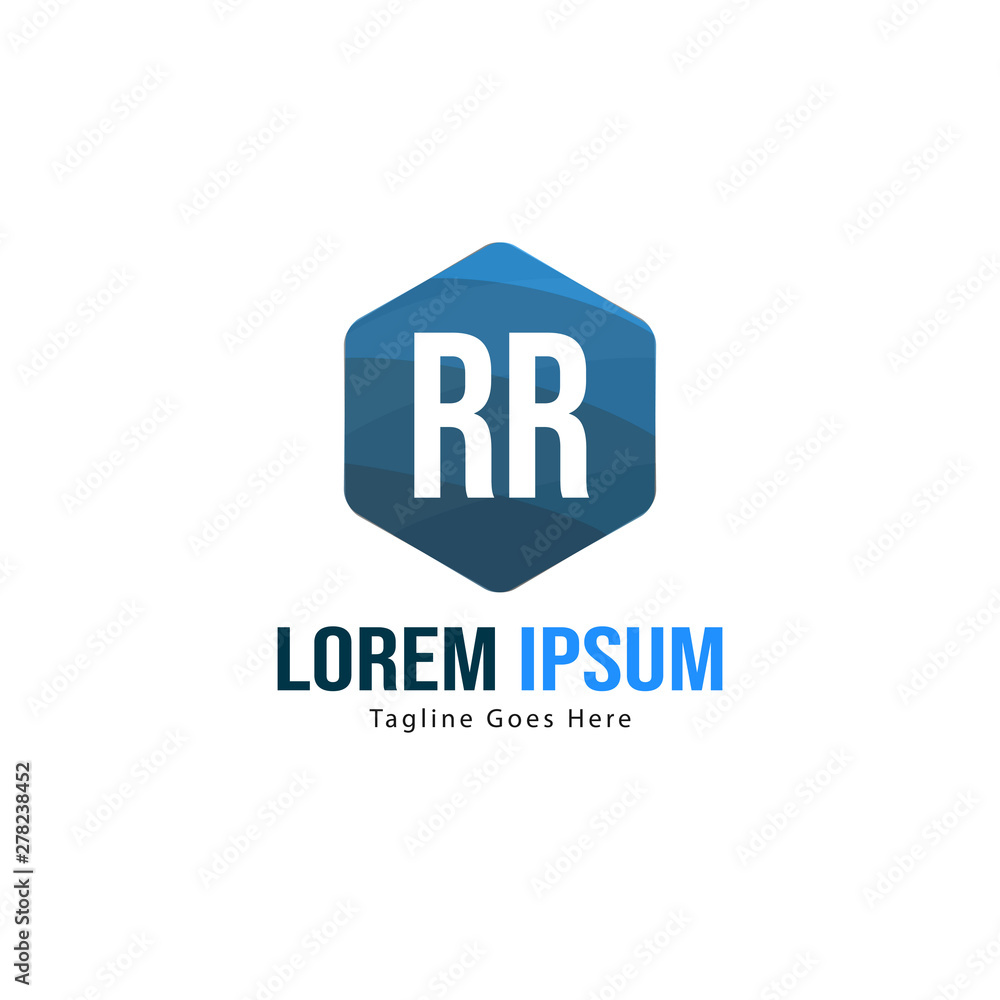 Initial RR logo template with modern frame. Minimalist RR letter logo vector illustration Initial RR logo template with modern frame. Minimalist RR letter logo vector illustration