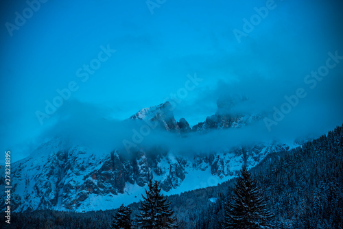 Dolomites landscape in the winter