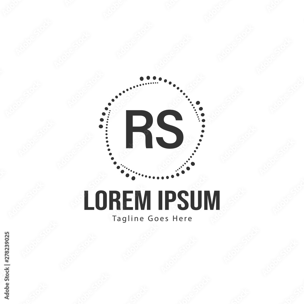 Initial RS logo template with modern frame. Minimalist RS letter logo vector illustration Initial RS logo template with modern frame. Minimalist RS letter logo vector illustration