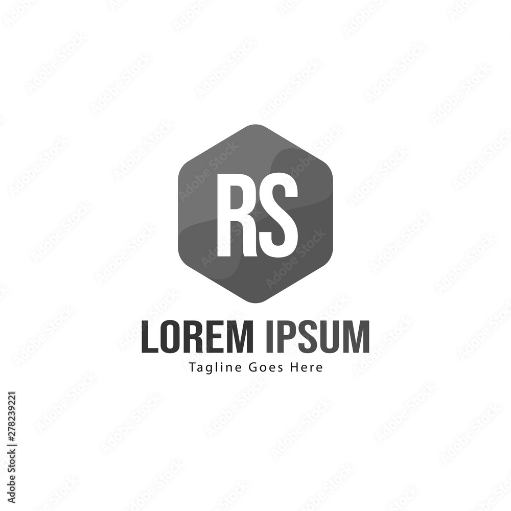 Initial RS logo template with modern frame. Minimalist RS letter logo vector illustration Initial RS logo template with modern frame. Minimalist RS letter logo vector illustration