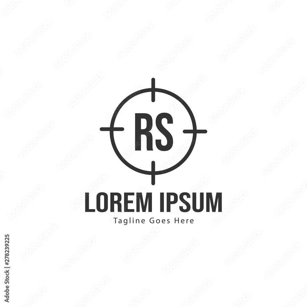 Initial RS logo template with modern frame. Minimalist RS letter logo vector illustration Initial RS logo template with modern frame. Minimalist RS letter logo vector illustration