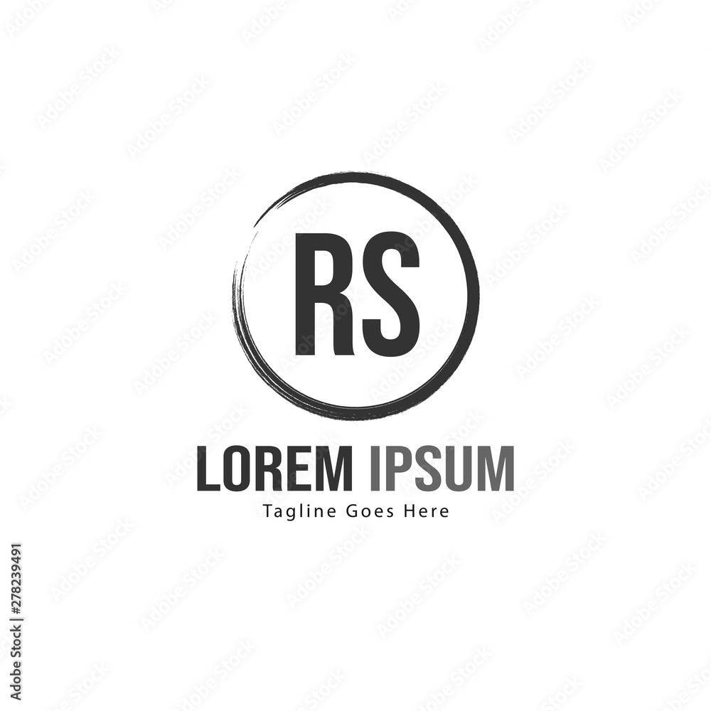 Initial RS logo template with modern frame. Minimalist RS letter logo vector illustration Initial RS logo template with modern frame. Minimalist RS letter logo vector illustration