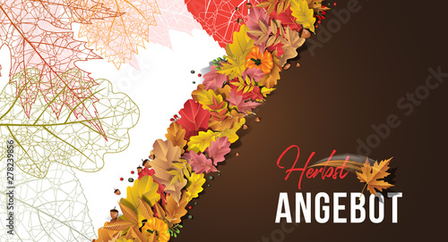 Herbstangebote Banner Hintergrund.