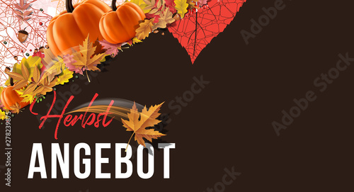Herbstangebote Banner Hintergrund.