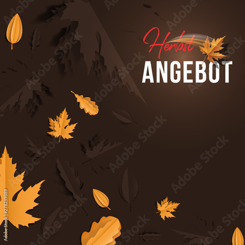 Herbstangebote Banner Hintergrund.