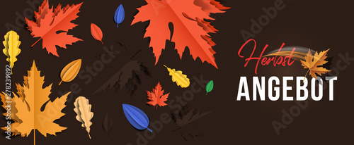 Herbstangebote Banner Hintergrund.