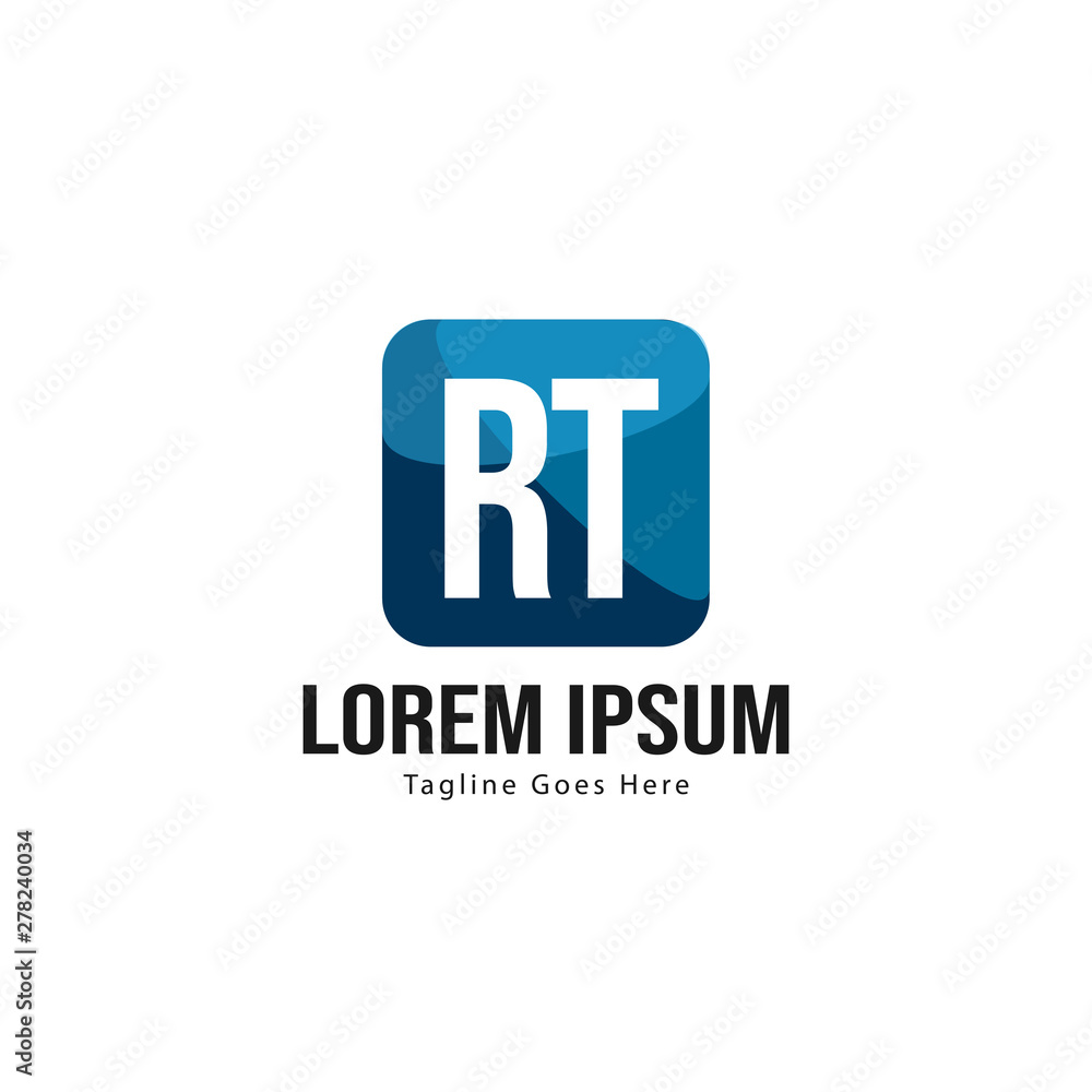 Initial RT logo template with modern frame. Minimalist RT letter logo vector illustration Initial RT logo template with modern frame. Minimalist RT letter logo vector illustration