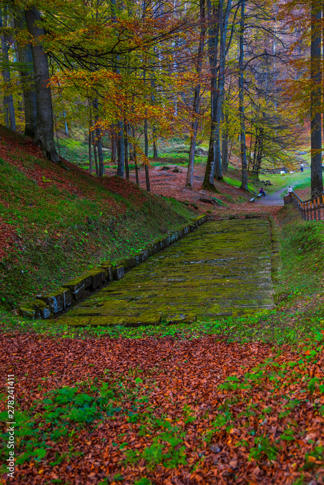 Sarmisegetusa Regia ruins in autumn , Romania Sarmisegetusa Regia ruins in autumn , Romania