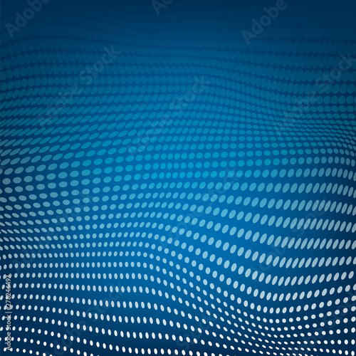 Abstract Polygonal Space. Low Poly Blue Background with Connecting Dot. Big Data. Connection Structure. Grid with Dots Texture.