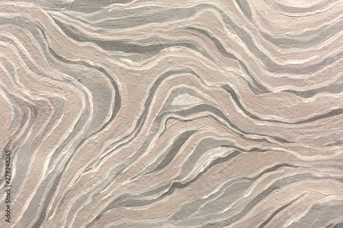 White and gray abstract wave pattern. Oil paint texture.
