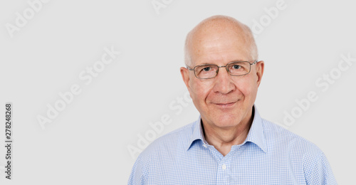 Portrait of senior man with glasses