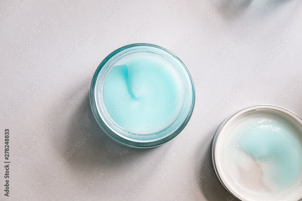 Skincare beauty products from above Skincare beauty products from above