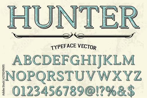 font handcrafted typeface vector vintage named vintage hunter