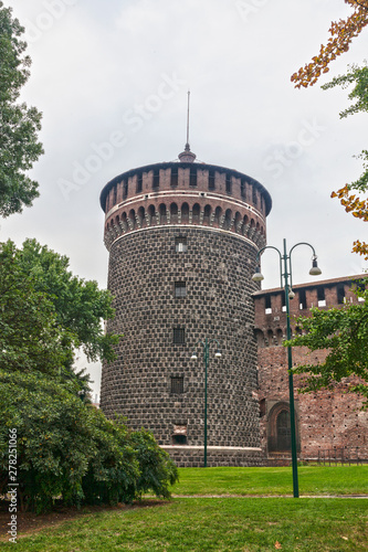 Tower of the Sforza castle in Milan