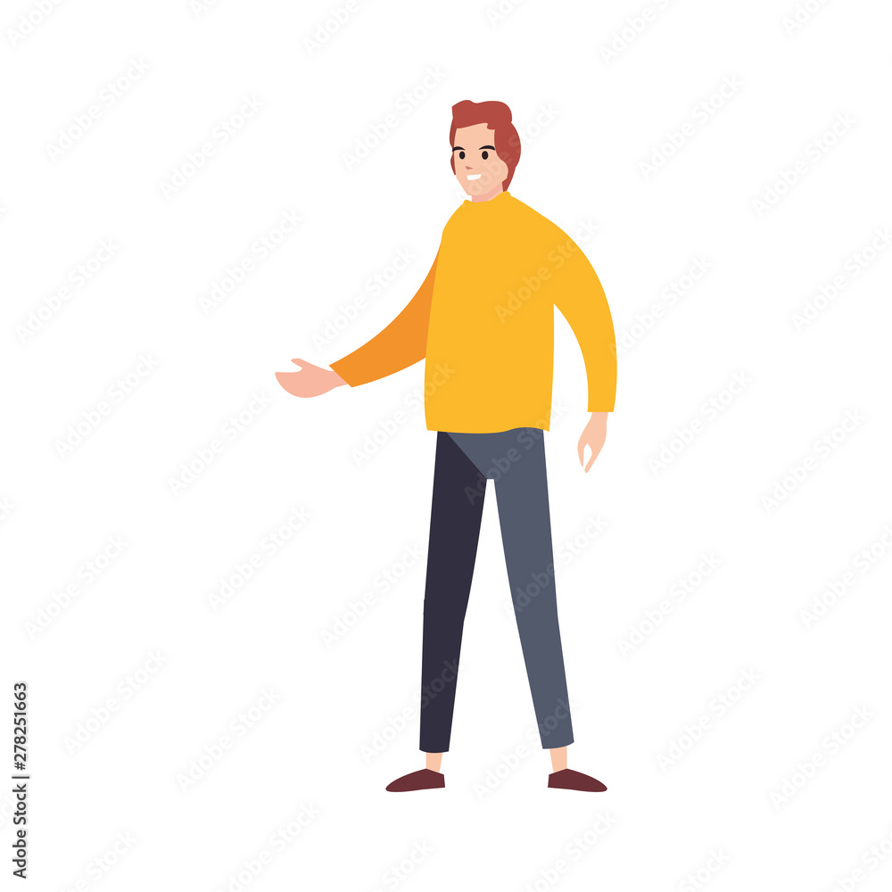 man happy young people on white background man happy young people on white background