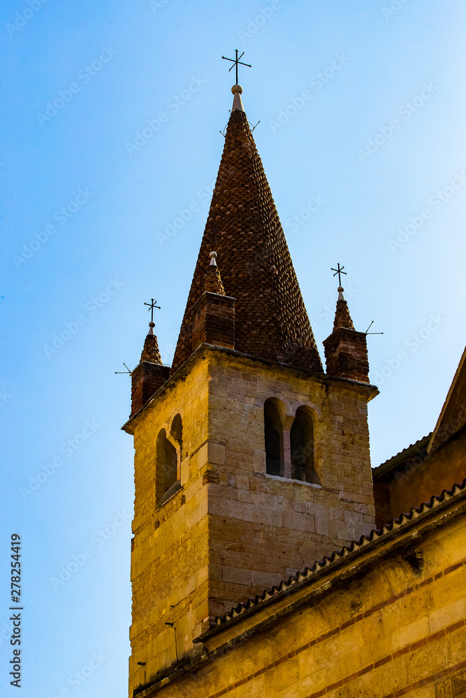Fototapeta premium Elements of architecture of an old slaughterhouse in the city of Verona in Italy.
