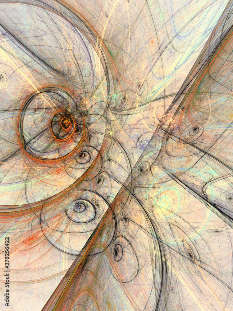 Fototapeta premium brown abstract fractal background 3d rendering illustration