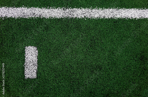 soccer field marking close up