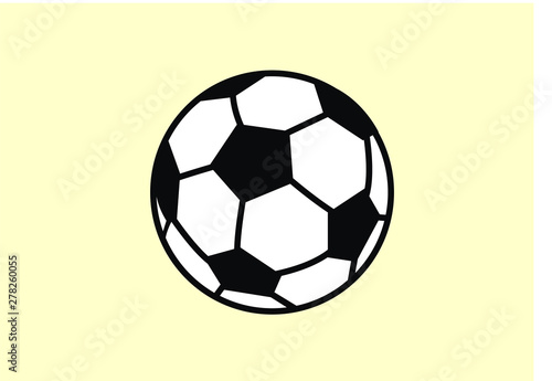 soccer ball.Object illustration sporting goods soccer ball. Ideal for catalogs, informative and sporting catalogs. Soccer ball flat icon isolated on white background